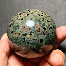 TOP 368 g 63MM Plum Blossom Jade Sphere Crystal Gemstone  PP176 picture