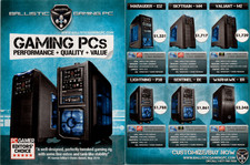 Ballistic Gaming PC 2010 Vintage Print Ad Marauder Skytrain Sentinel Warhawk picture