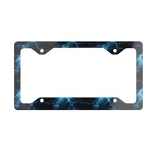 Blue Lightning License Frame | Metal Plate Border picture
