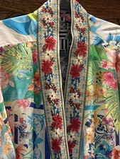 🌺JOHNNY WAS REVERSIBLE LONG SILK KIMONO*XLARGE•RETAILS FOR $798 picture