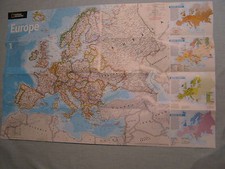 EUROPE MAP + EUROPE IN TRANSITION RESHAPING A CONTINENT National Geographic 2005 picture