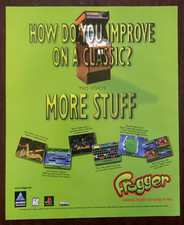 1997 FROGGER Playstation Vintage Print AD PS1 Video Game Arcade 80s 90s Classic picture