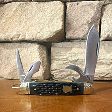 Kissing Crane Camp Knife - Scout Knife - Pocketknife, 1984 picture