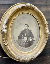 1860s GERMON Large Albumen Photo in Wall Frame ID'd Navy Commander Died ON Ship picture