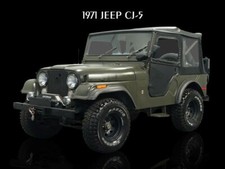1971 Jeep CJ-5 in Green NEW Metal Sign: 9x12