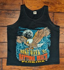 Vintage Harley Davidson Bike Week 1995 Daytona Beach Anvil Tank Top Men's XL picture