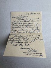 VTG General George E. Stratemeyer Signed Letter, 1954 - American Air Force, WW2 picture