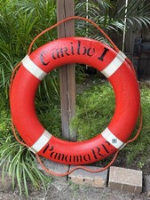 Vintage Boat Life Ring Buoy Cruise Ship MS Caribe I Panama RP Nautical 30” picture