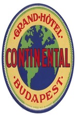 🇭🇺 Grand Hotel Continental Budapest Poster - 1920s Travel 🌍 Design picture