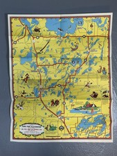 1956 LONG PINE MINNESOTA Brochure PICTORIAL MAP Vintage Travel picture