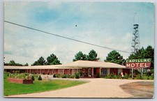 Vintage Postcard FL Tallahassee Cadillac Motel Roadside Chrome ~10144 picture
