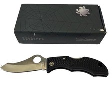Spyderco Jester JBKP Black FRN Plain Edge AUS-6 Seki Japan Box Rare NOS Vintage picture