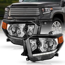 - Compatible with 2014 2015 2016 2017 Toyota Tundra W/Led DRL Black Housing Head picture