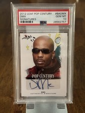 DMX Earl Simmons 2012 Leaf Pop Century Authentic Autograph Auto PSA 10 GEM MINT picture