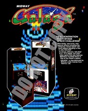 Retro 1981 Galaga Midway Arcade Video Game Flyer Promo Art 8x10 Photo picture