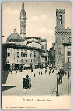 Vintage Firenze Piazza S. Firenze Italy Postcard by Francesco Pineider B282 picture