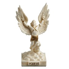 Veronese Design 3 3/4 Inch Flight of The Icarus Polystone White Gold Miniature picture