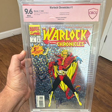 Warlock Chronicles #1 CBCS 9.6 (Marvel 1993) Signed Jim Starlin Direct Prism picture