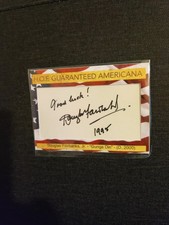 Douglas Fairbanks Jr Card 1995 Wichita Hall of Fame Cut Autograph Good Luck picture