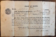 1826 WINDHAM ME MAINE MILITIA BROADSIDE SERGEANT BROWN 1st Reg 5th Brigade & Div picture