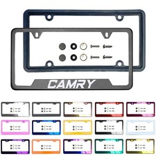 NewLaser Etched Customize Stainless Steel License frame Silicone Guard For_camry picture