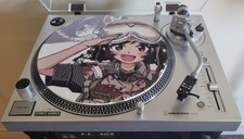 Girls Und Panzer Yukari Akiyama Anime 16 oz Felt Vinyl Record Player Slipmat picture