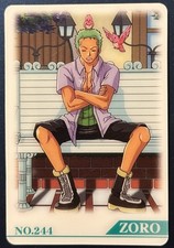 Bandai Cardass 2005 ONE PIECE Zoro Gummy Card No. 244 Vintage Japanese Excellent picture