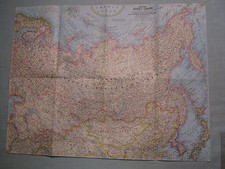 VINTAGE EASTERN SOVIET UNION WALL MAP National Geographic March 1967  picture