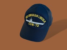 USS ABRAHAM LINCOLN CVN -72 U.S NAVY SHIP HAT OFFICIAL U.S MILITARY BALL CAP USA picture