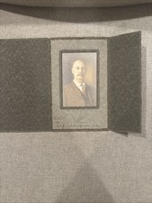 Antique Triple Fold Portrait of Mustached Man, Circa 1890s–Early 1900s picture