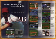 Hardball 5 Accolade PS- 2 Page Video Game Print Ad / Poster Promo Art 1996 picture