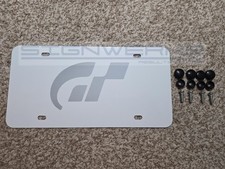 Gran Turismo Logo Laser Engraved Aluminum novelty white plate picture