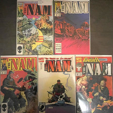 The 'Nam Comic Lot of (5) - Marvel Comics Includes Key #1 Issue + Rarer #68 picture