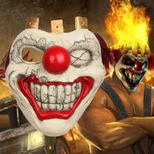 Twisted Metal Sweet Tooth Cosplay Mask Resin Killer Clown Cosplay Mask Halloween picture