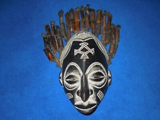 antique african chokwe mask angola earley 20 th century . picture
