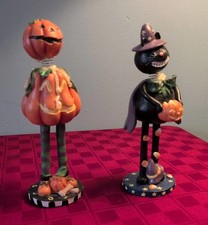 Halloween Bobble heads - Witch and Jack o lantern. 8