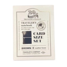 TRAVELERS Notebook Limited Card Size 20th Anniversary Set Brown NEW FS Japan picture