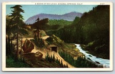 A Scene At Shi-Lo-Ah Mineral Springs California CA Vintage Postcard picture