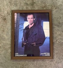 Framed Lee Greenwood Signed Autographed Vintage Promo Photo 8x10 To Sydney picture