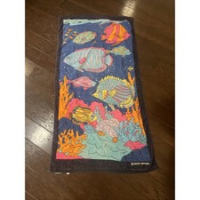 Cecil Saydah Vintage Beach Towel Tropical Fish Ocean Sea Life Coral Reef picture