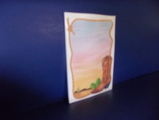 SHIP FREE Vintage Stationery, WESTERN BOOT, 25 sheets, Royal Stationery, U.S.A. picture
