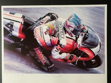 Mr. DAYTONA SCOTT RUSSELL hand signed Harley Davidson Superbike Artwork Bivens picture