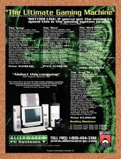 1998 Alienware PC Systems Ultimate Gaming Original Advertisement / Promo v2 picture