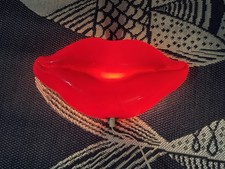 Vintage 1970s Red Lips Pop Art Portable Lamp Underwriters Lab RARE picture