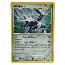 Pokémon TCG Dialga LV.68 1/130 Diamond & Pearl 2007 Cosmos Holo Swirl Rare EX+ picture