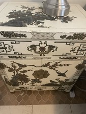 Vintage Korean hand painted nightstands. NO SHIPPING picture