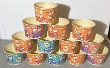 Easter Joy Ride Design  Vintage Cottage Cheese Containers by Lily Lot of 13 picture