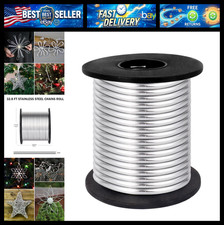 8 Gauge Aluminum Wire for Craft, 32.8 Feet 3mm Silver Bendable Flexible Aluminum picture