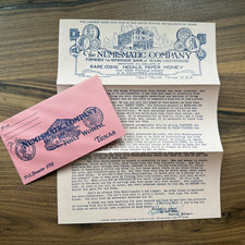 1930s The Numismatic Company Promotional Advertising with Envelope picture