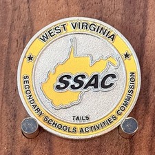 West Virginia SSAC Mason Dixon Football Officials Challenge Coin  W#20 picture